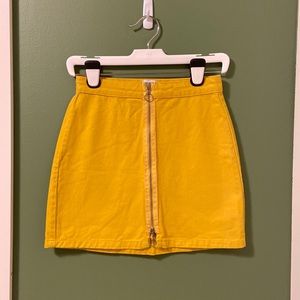 BDG - Urban Outfitters Zip up Jean skirt - Yellow